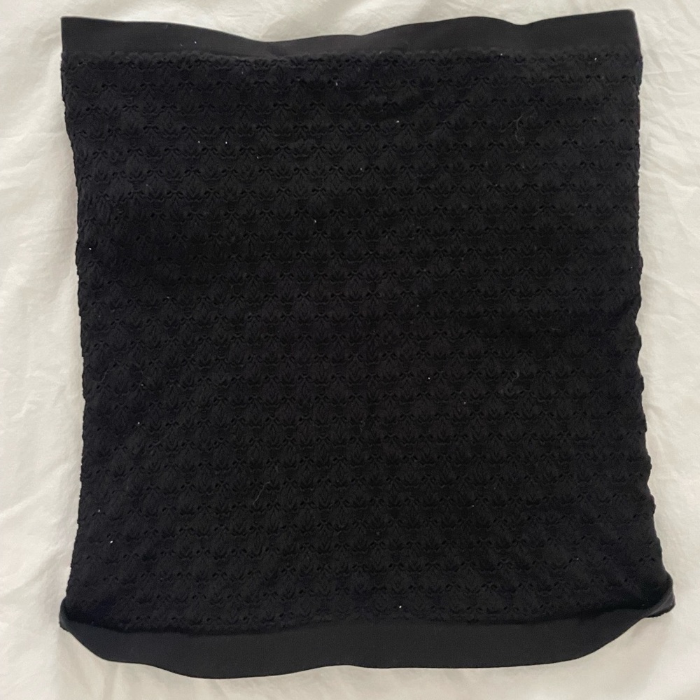 Free people honey textured tube top, black